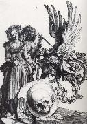 Albrecht Durer The Coat of Arms of Death oil
